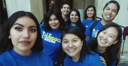 Students posing in a selfie