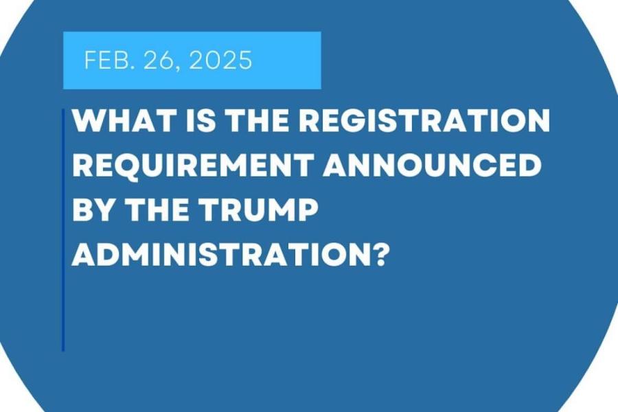 Registration Required Announcement by the Trump Administration Visual