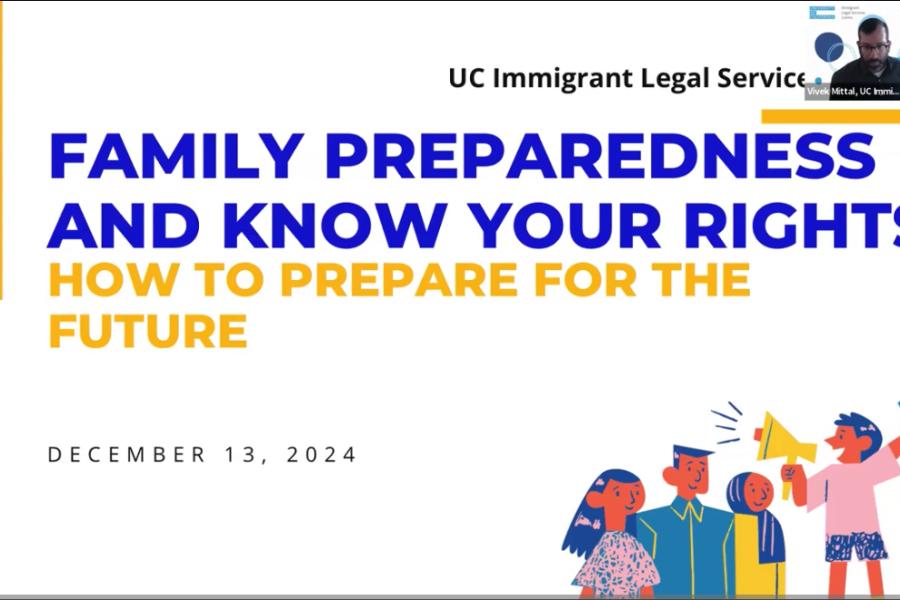 Family Preparedness and Know Your Rights Webinar - How to prepare for the future