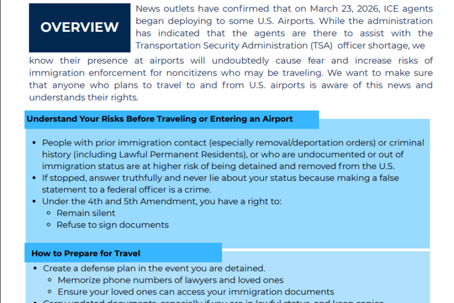 ICE presence at U.S aiports